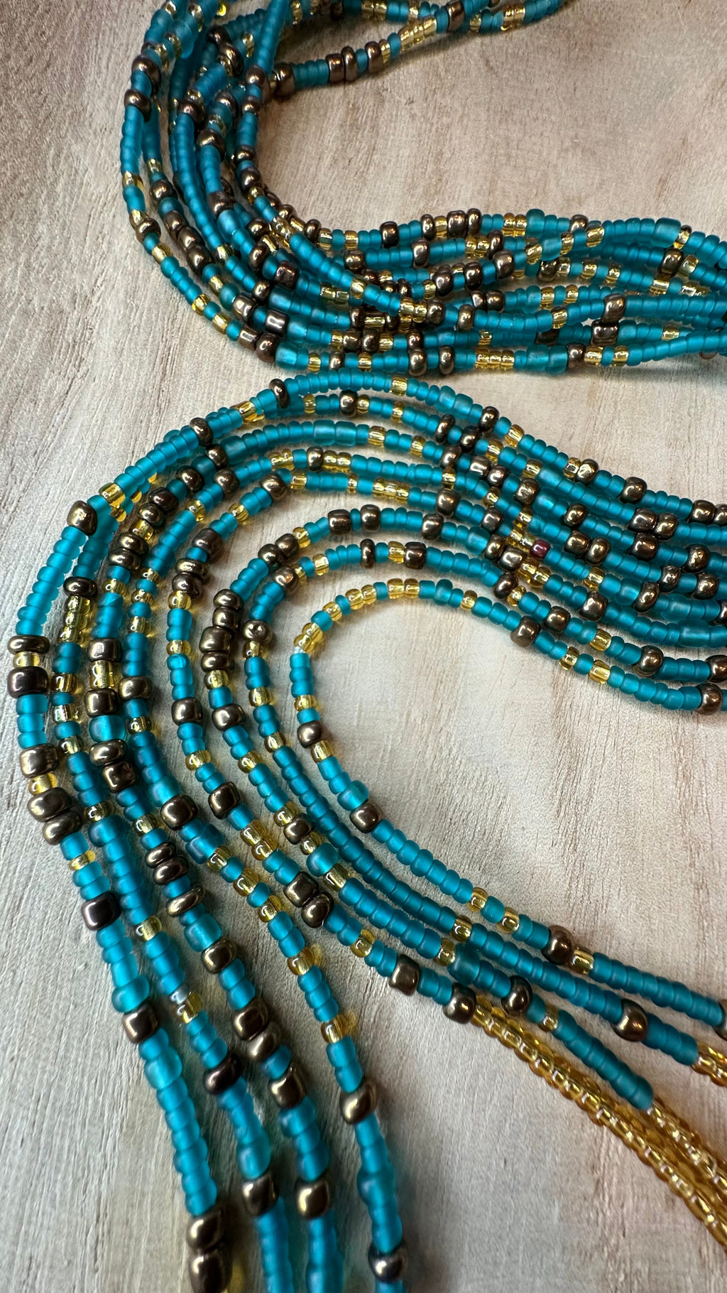 XOXO Bronze Waistbead & Anklet Set