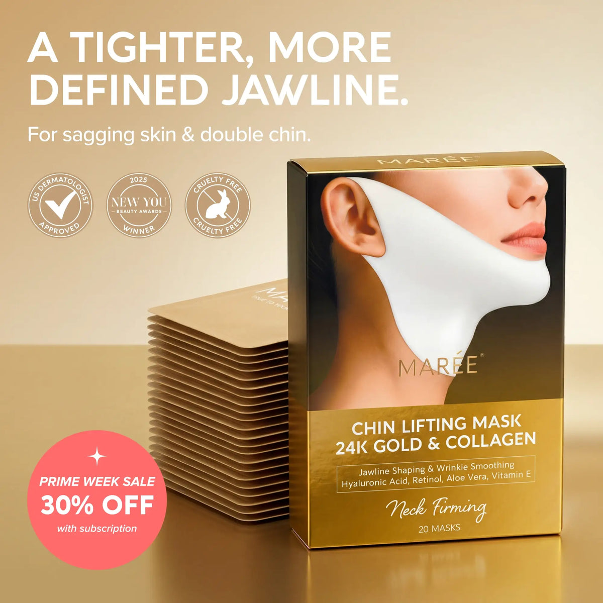 24K Gold V-Line Lifting Mask (20 Pack)