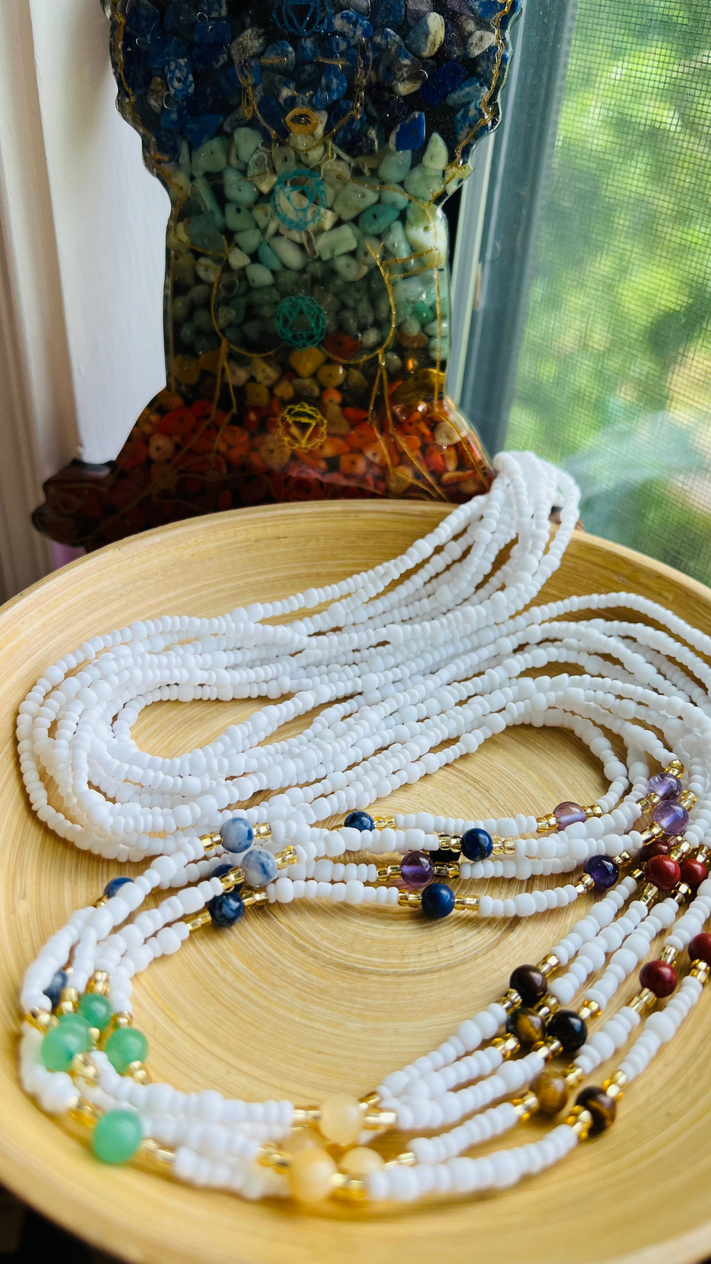 White Chakra Balance Waist Beads