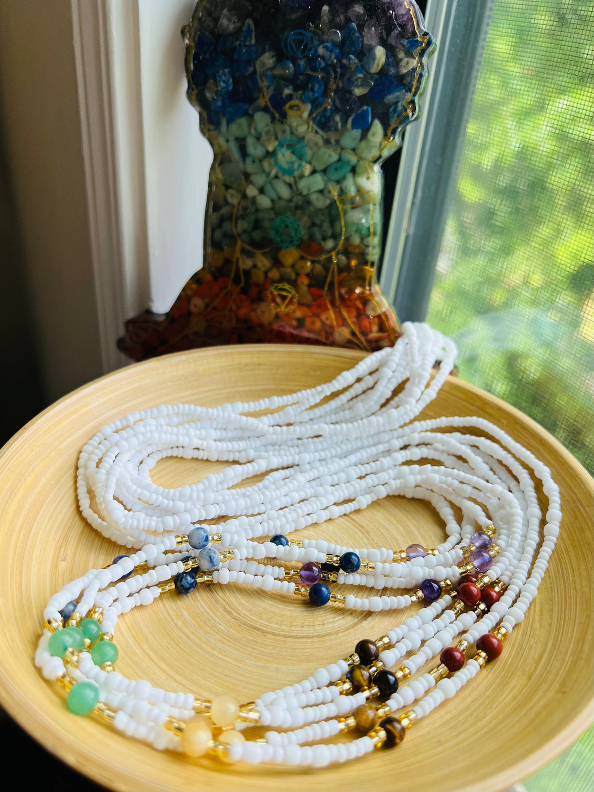 White Chakra Balance Waist Beads