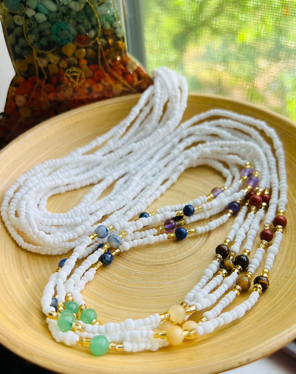 White Chakra Balance Waist Beads